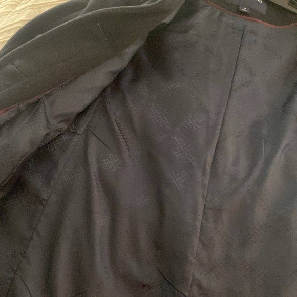 Lands End Long Black Wool Pea Coat - Picture 5 of 6